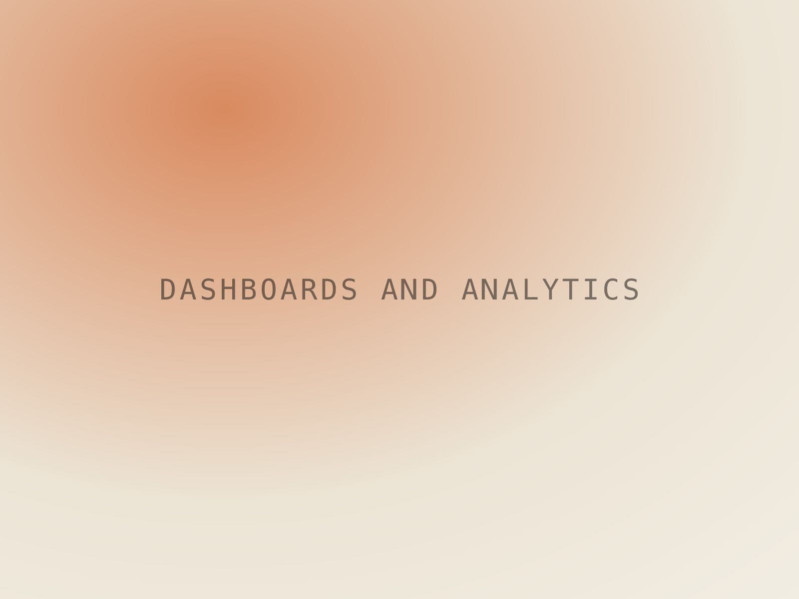 A clean real-time business dashboard